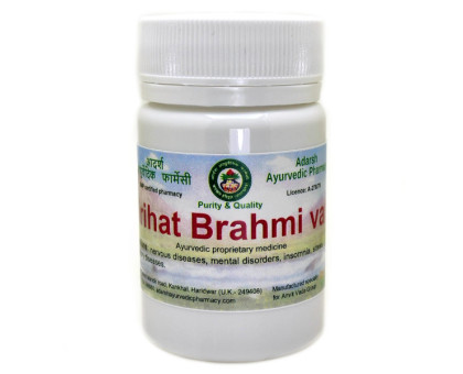 Vrihat Brahmi vati Adarsh Ayurvedic, 10 ग्राम ~ 30 गोलियाँ