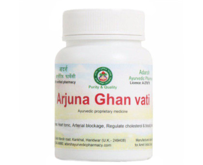 Arjuna सार Adarsh Ayurvedic, 20 ग्राम ~ 55 गोलियाँ