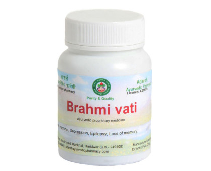 Brahmi vati Adarsh Ayurvedic, 40 ग्राम ~ 125 गोलियाँ