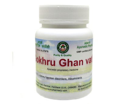 Gokhru सार Adarsh Ayurvedic, 40 ग्राम ~ 100 गोलियाँ