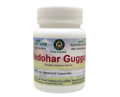 Medohar Guggul Adarsh Ayurvedic, 40 ग्राम ~ 100 गोलियाँ