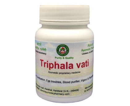 Triphala vati Adarsh Ayurvedic, 50 ग्राम ~ 100 गोलियाँ