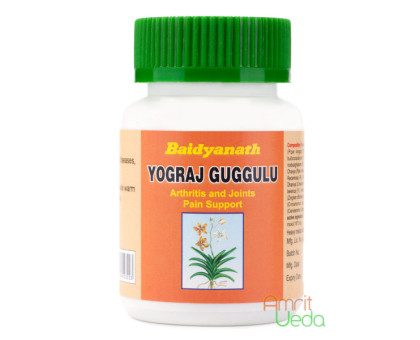 Yogaraj Guggul (Yograj Guggulu) Baidyanath, 100 गोलियाँ - 45 ग्राम