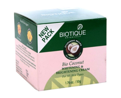 Bio Coconut whitening and Brightening cream Biotique, 50 किलोग्राम