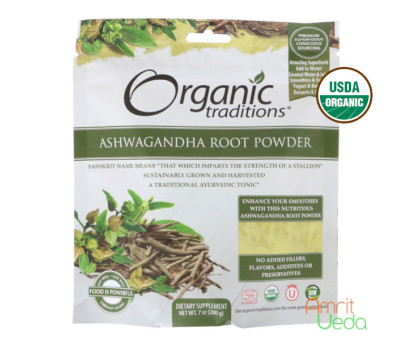 Ashwagandha root पाउडर Organic Traditions, 200 ग्राम