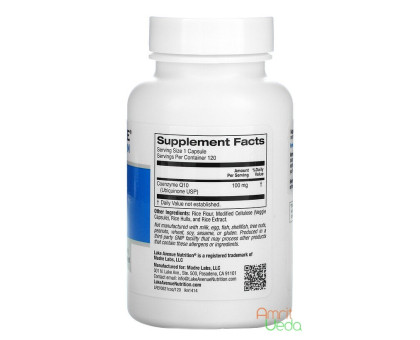 Coenzyme Q10 100 mg Lake Avenue, 120 कैप्सूल