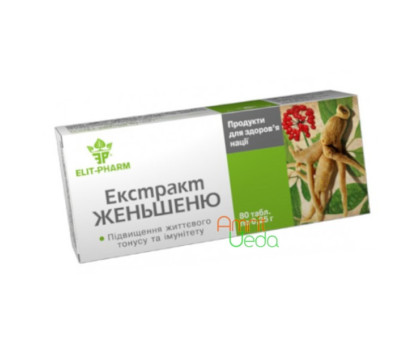 Ginseng सार Elit-Pharm, 80 गोलियाँ