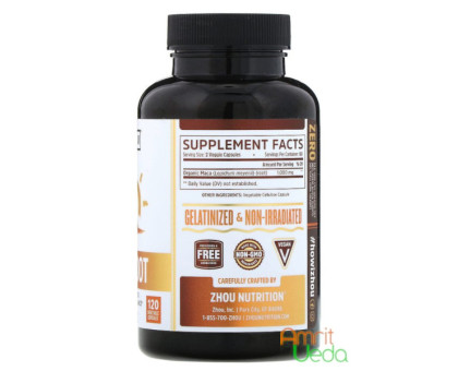 Peruvian Maca 1000 mg Zhou Nutrition, 120 कैप्सूल