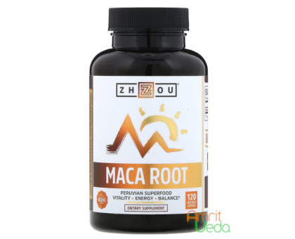 Peruvian Maca 1000 mg Zhou Nutrition, 120 कैप्सूल