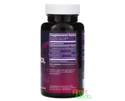 Resveratrol MRM Nutrition, 60 कैप्सूल