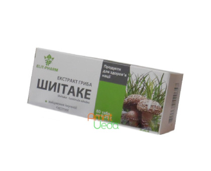 Shiitake सार Elit-Pharm, 80 गोलियाँ