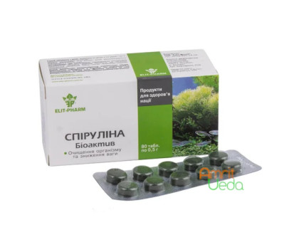 Spirulina Bioactive Elit-Pharm, 80 गोलियाँ