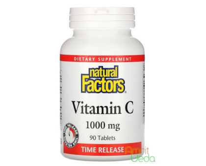 Vitamin C 1000 mg Natural Factors, 60 गोलियाँ