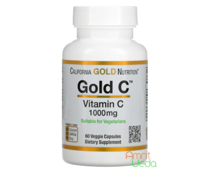 Vitamin C Gold Buffered 750 mg California Gold Nutrition, 60 कैप्सूल