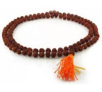 Rudraksha mala small seeds light-brown color, 108 beads