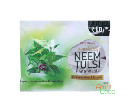 Face wash Saundarya Neem-Tulsi Patanjali, 15 ग्राम