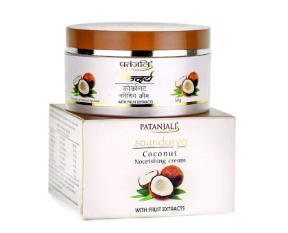 Cream nourishing coconut Soundarya Patanjali, 50 ग्राम